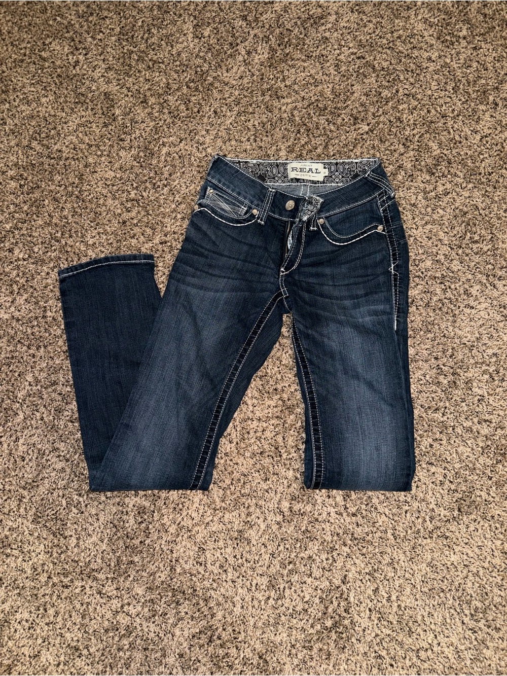 Ariat Women's Dark Blue Bootcut Jeans 26 Longs